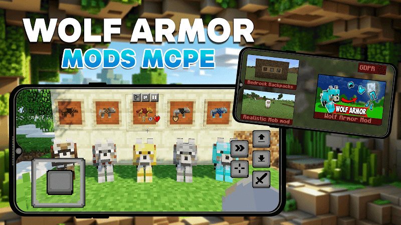 Wolf Armor Mod for Minecraft screenshot
